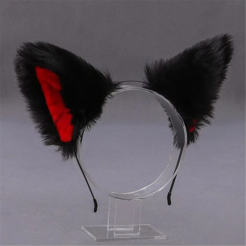 Katzenohren-Stirnband, Fuchs-Stirnband, Kopfschmuck, Weibliche Wolfshunde-Tierohren-Haarnadel, Glocken-Haarnadel, Schmuck, Cosplay-Dekoration – Detail 4