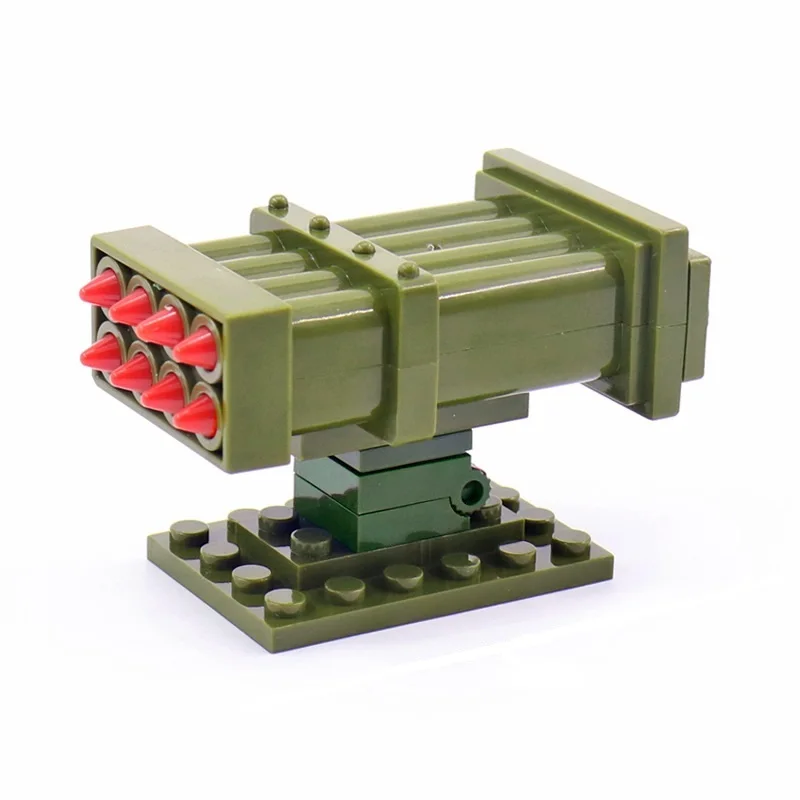 MOC SWAT Armas Militares Brinquedos, Missile Launcher Soldado, Army Gun, Playmobil, Brinquedos, Building Block, Tijolo, Mini Assembly