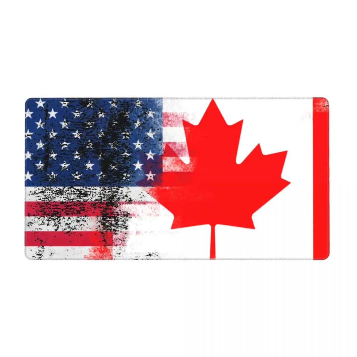 Canadian American Half Canada Half America Flag Game Mouse Pad PC Mouse Mat Large Rubber Mousepad for Computer