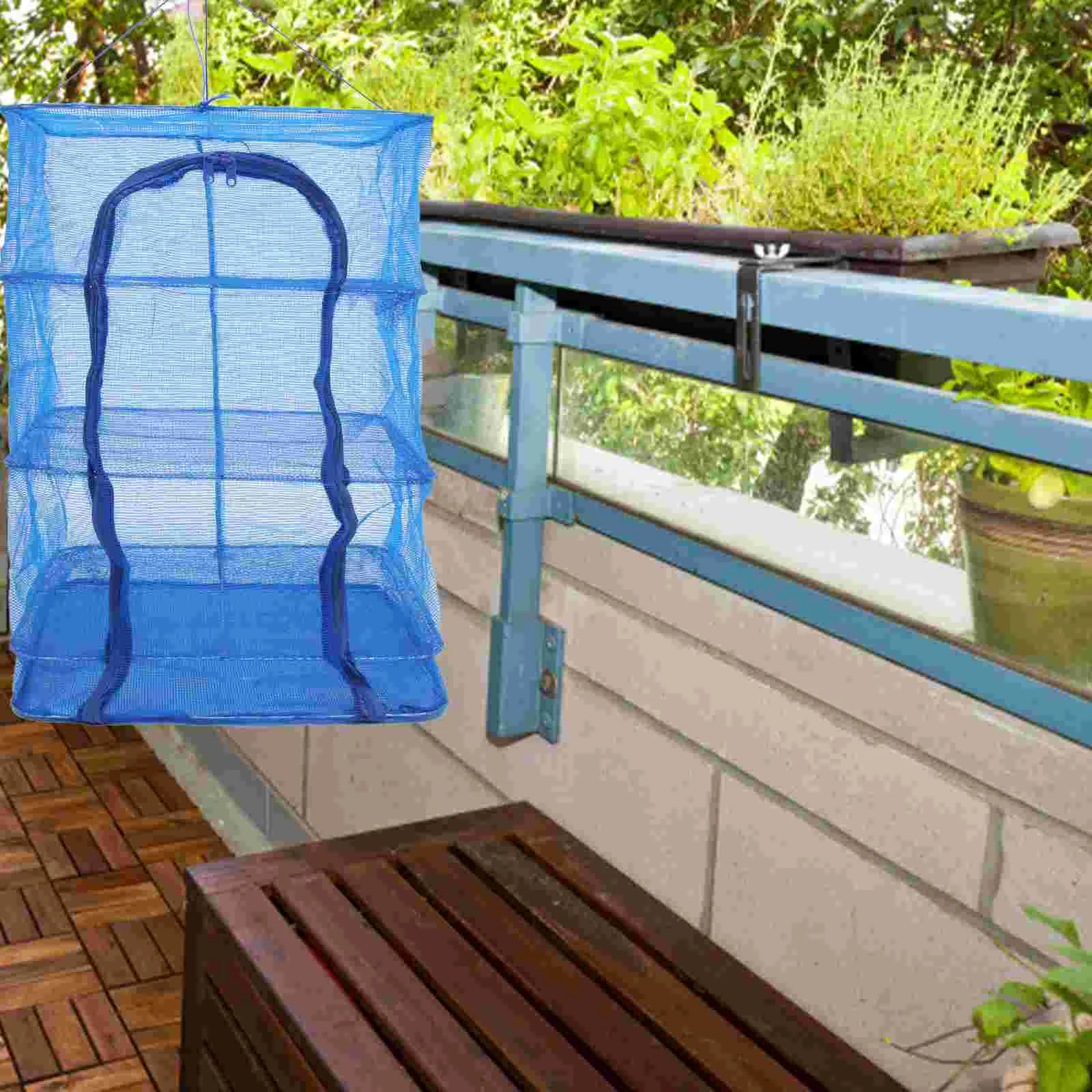 Foldable Fish Cage Cast Nets for Fishing Clothes Drying Rack Hanging Basket Dryer Shrimp Coat Hanger