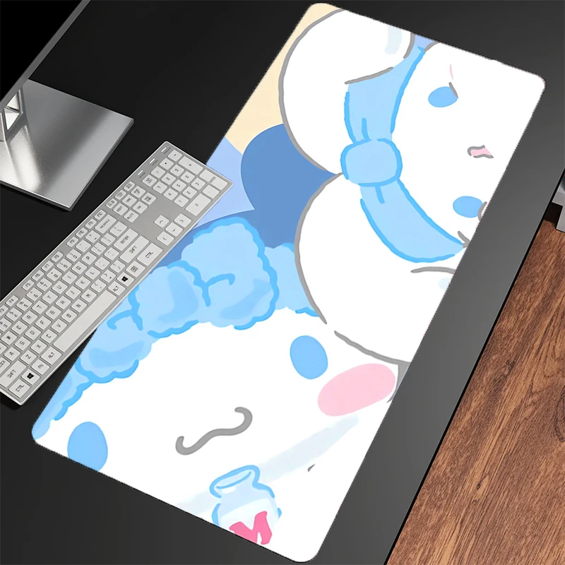 แผ่นรองเมาส์ซินนามอนโรล คาวาอิ ผู้เล่นอีสปอร์ตขนาดใหญ่ความเร็วมินิพีซีคอมพิวเตอร์คีย์บอร์ดแผ่นรองโต๊ะแล็ปท็อปอุปกรณ์เสริมสำหรับเล่นเกมแผ่นรองเมาส์