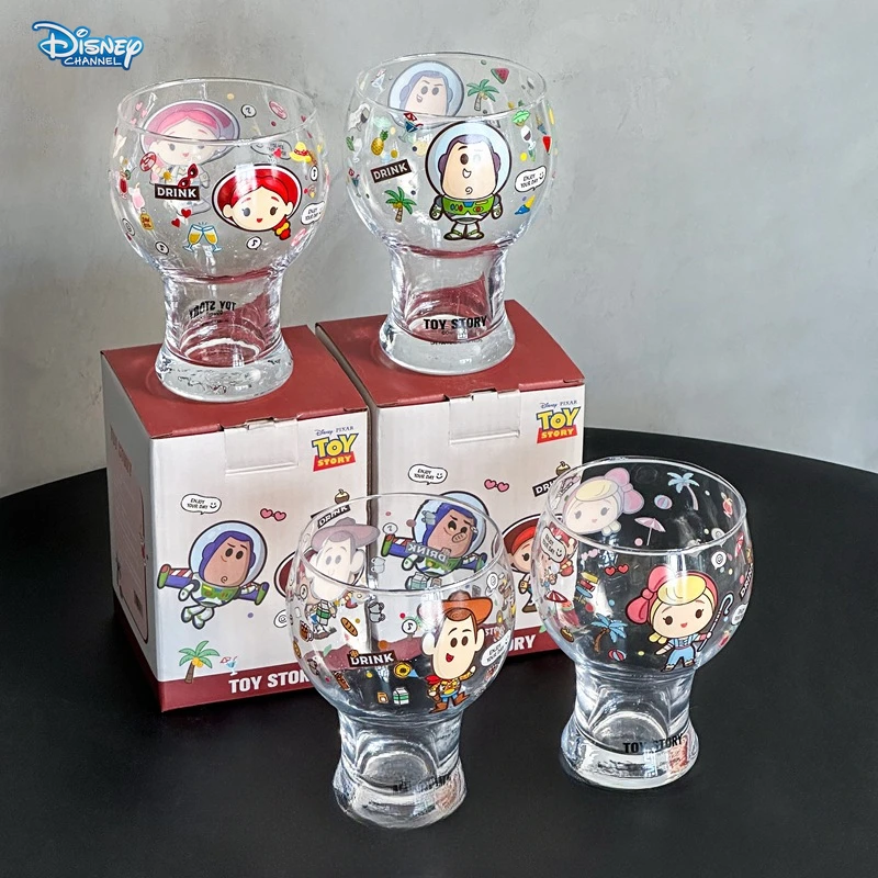 

Disney Toy Story Glass Home Large Capacity Beer Mug Cartoon Buzz Lightyear Mug Cute Wine Glass Cold Drink Mug
