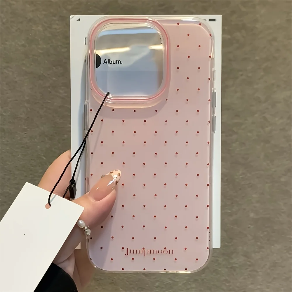 Simple Pink Polka Dot Design Phone Case for Samsung Galaxy S25 S24 S23 S22 S21 FE Ultra Plus 4G 5G F