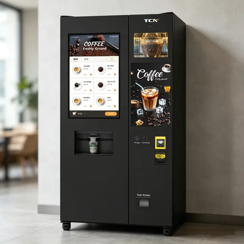 for TCN Smart Commercial Coffee Vending Machine Floor Standing Indoor Fully Automatic Hot Drink Dispenser for School Campus
