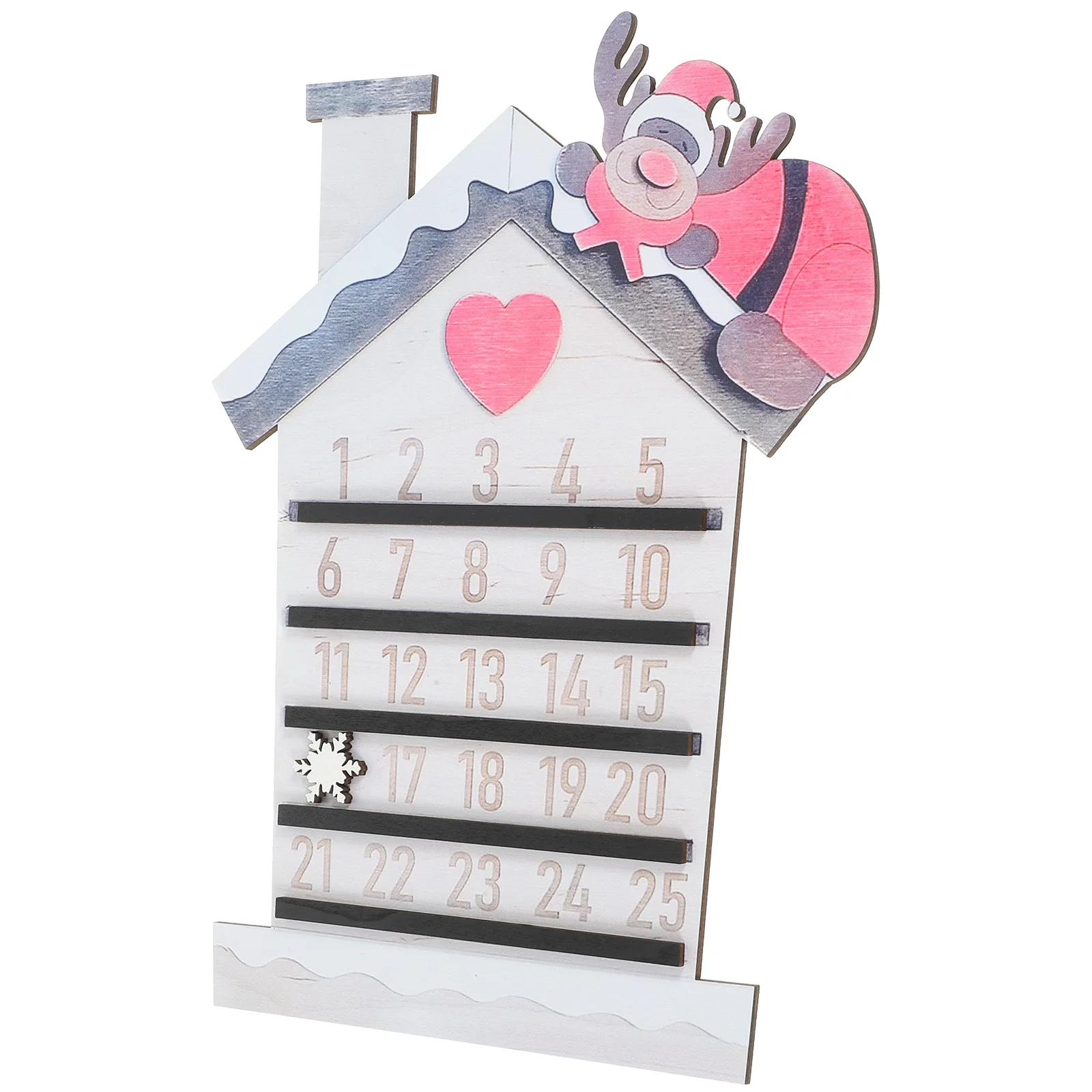 

Plaque Wooden Hanging Tag Christmas Decor Reindeer Countdown Calendar Valentine's