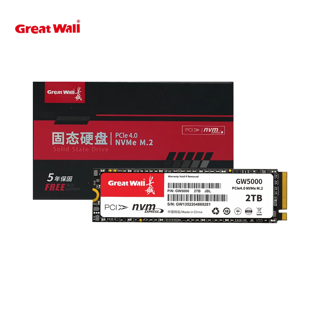 Great Wall M.2 SSD M2 NVME 512GB 1TB SSD M2 PCIe 3.0 Solid State Drive NVME Hard Disk 2280 for Notebook Desktop