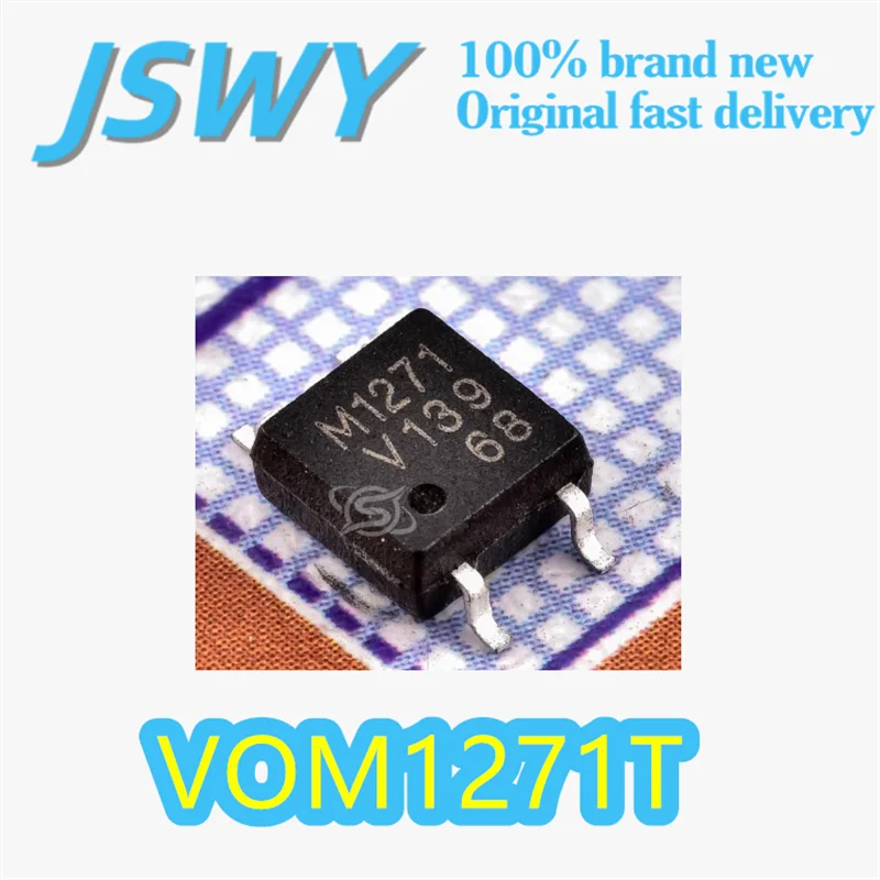 

(5/50 pieces) VOM1271T Original Silk-Screen M1271T SOP4 Package Optically Isolated IGBT Driver 1.5A Fast Response Electronics