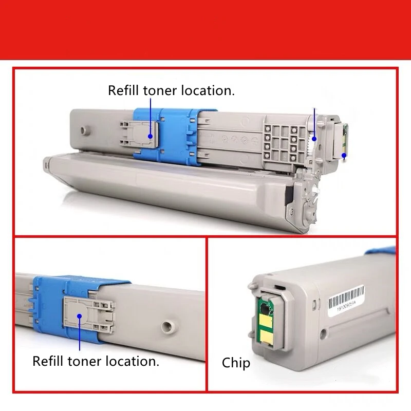 Imagem -06 - Cartucho de Recarga de Toner para Impressora Laser Placa de Estrelas Compatível com Oki C811 C831 C841 Mc843 Mc863 Mc883