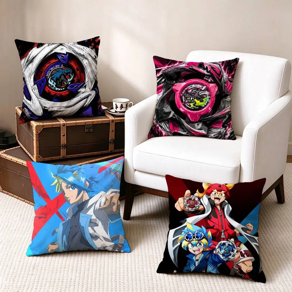 B-Beyblade X G-Gear Sports  Pillow Case Square Double-Sided Sofa Cushion Cover Bedroom Bedside Pillow