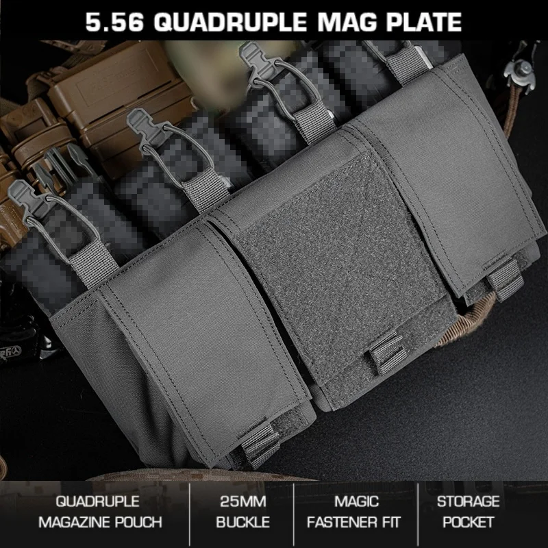 

Game Hunting Quad Loader | Quadruple 5.56 Caliber Panel | for Range Training & Airsoft Accessories