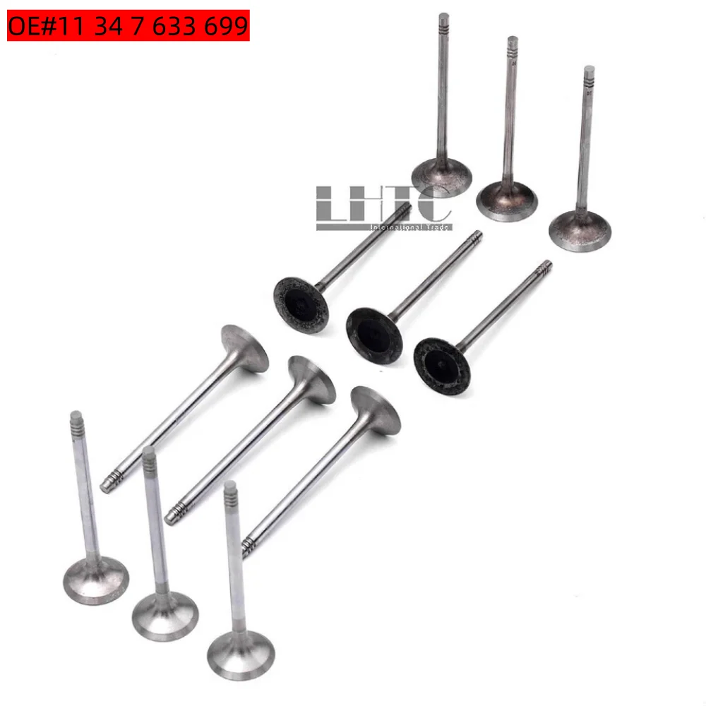 

12Pcs Intake & Exhaust Valves OE# 11 34 7 633 699 For BMW 318i MINI Cooper One F30 F55 F56 B38A 1.5