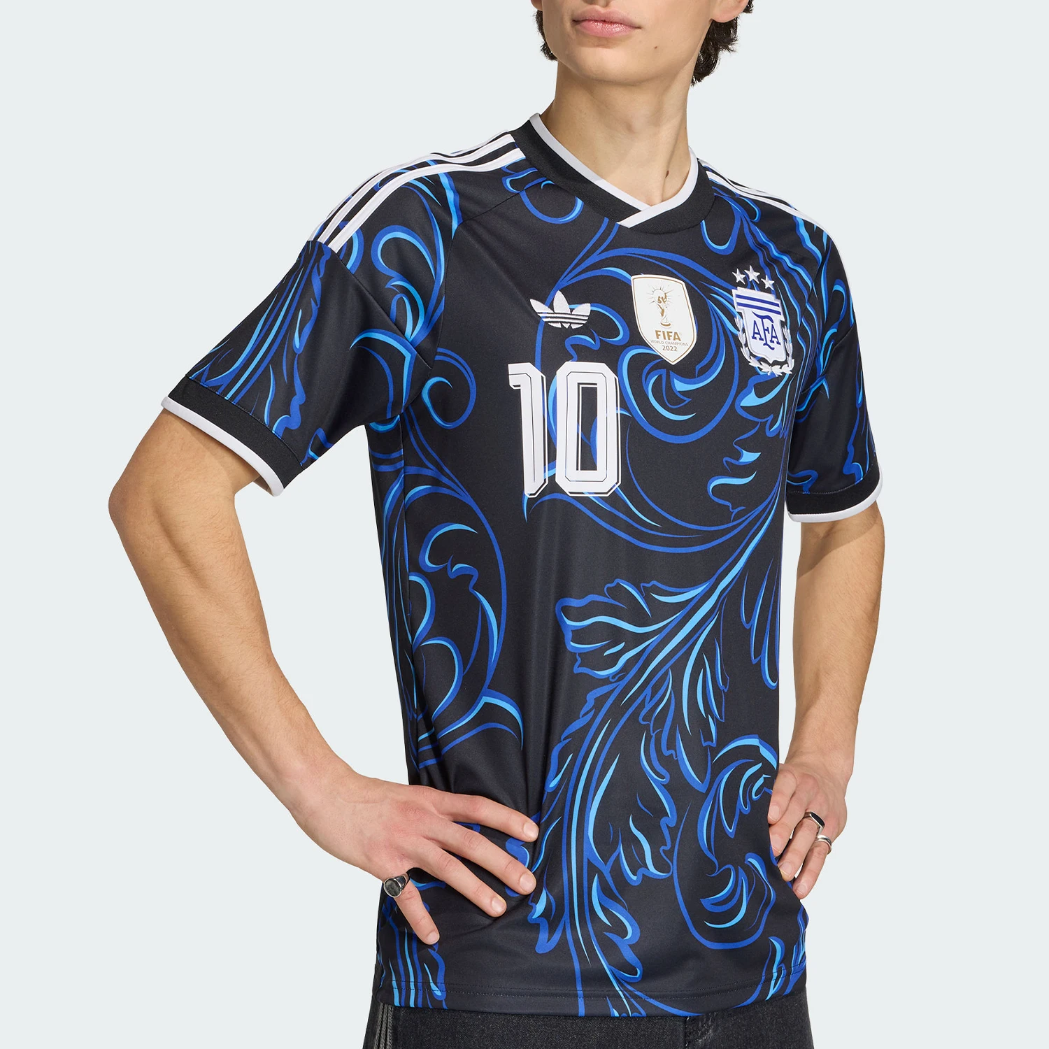 Adidas genuine clover men's slim fit printed football sports T-shirt KH3940