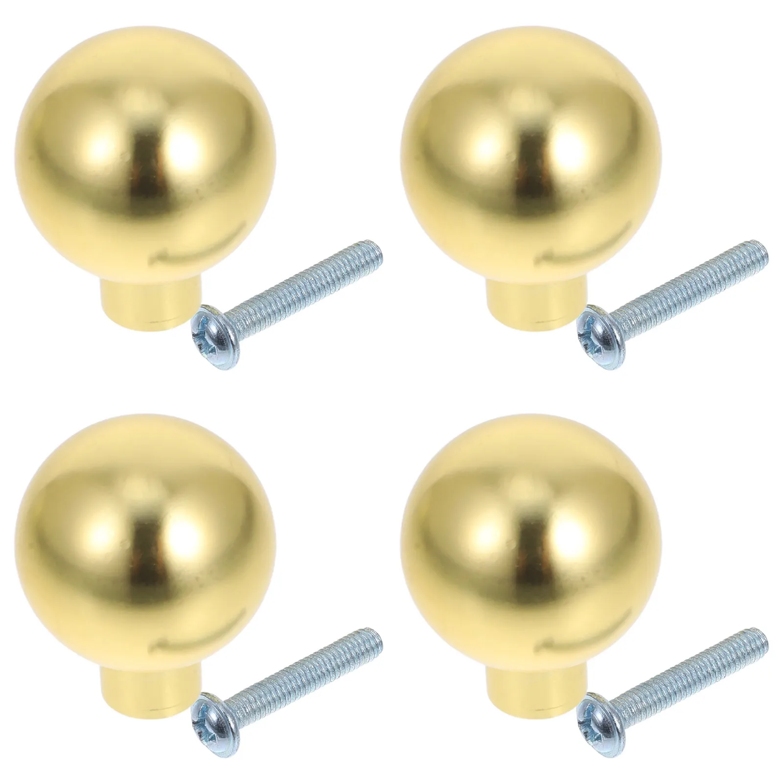 Manopole per mobili a sfera rotonde dorate da 4 pezzi Maniglie per cassetti hardware moderne per cucina, bagno, camera da letto, pomelli per comò vintage