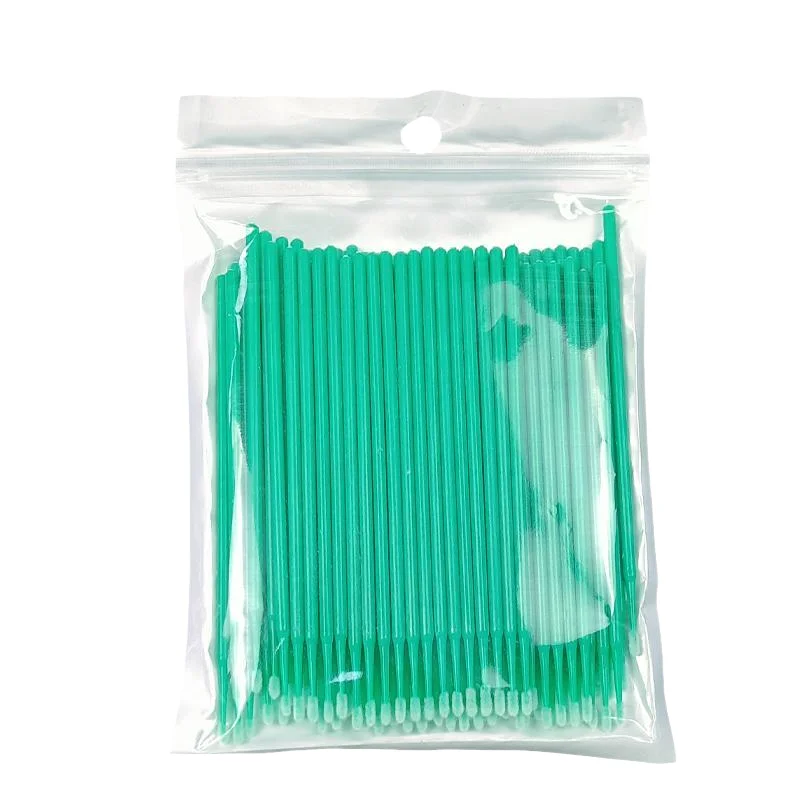 100 個歯科使い捨てマイクロアプリケーターブラシ綿棒液体アプリケーションと除去歯科用品オルソツール