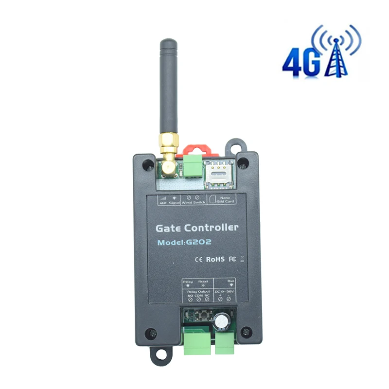 GSM 4G Remote Control Gate Opener Single Relay Switch For Automatic Sliding Swing Garage Gate Opener