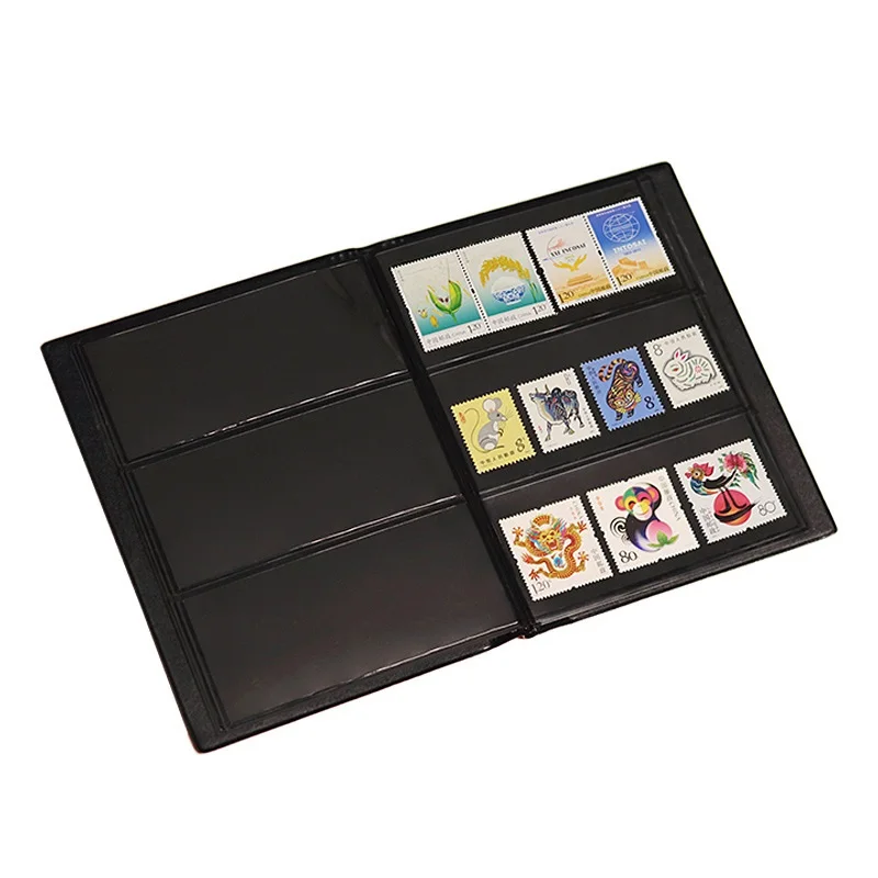 Postal Stamp Collection Album Book 20 Sheets Double Sided Stamp Collecting Storage Bag Empty Stamp Collection Booklet