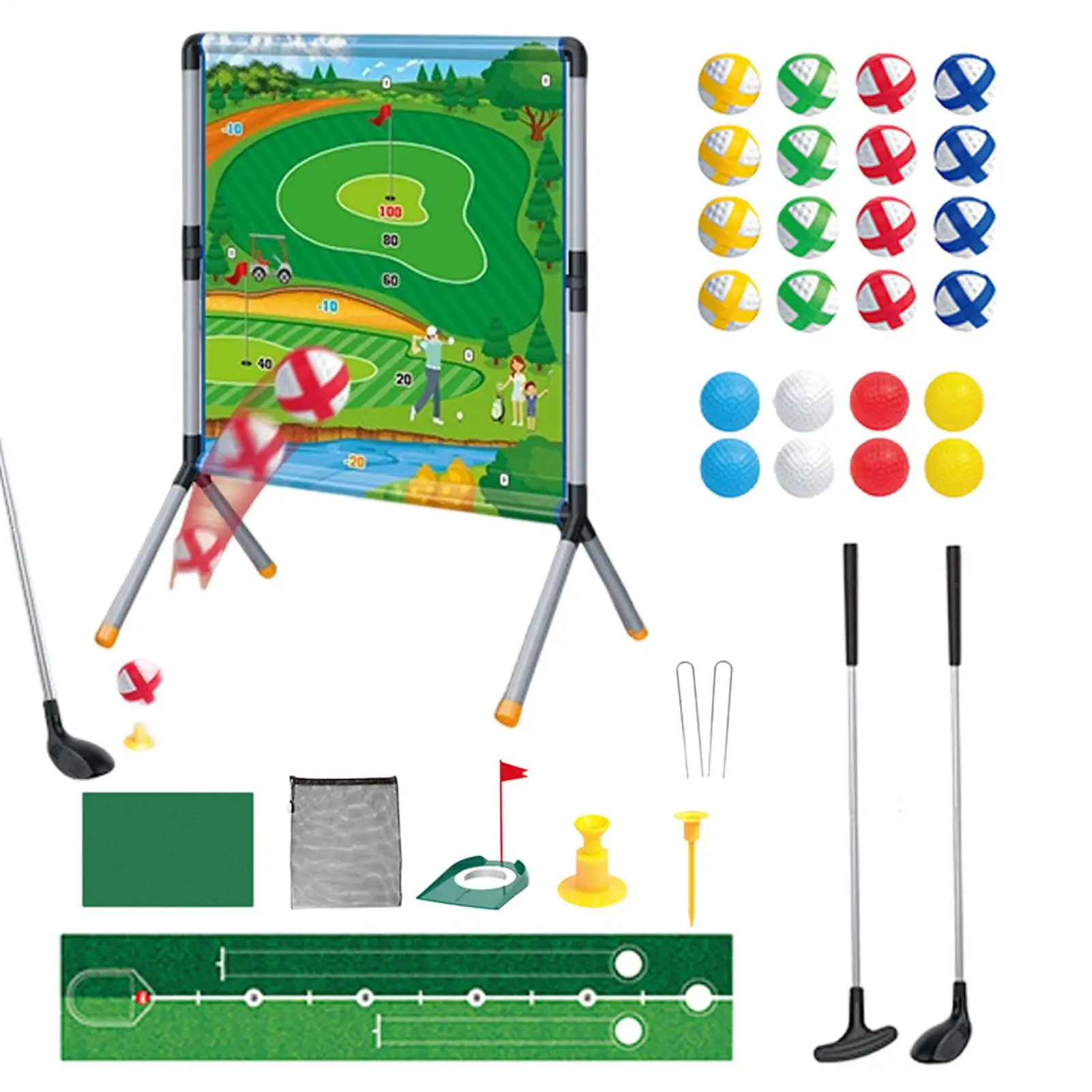 

Golf Game Set Portable Training Aid Golf Training Accessories For Family For Men Women Girls Youth Teens Athletes Cyclists
