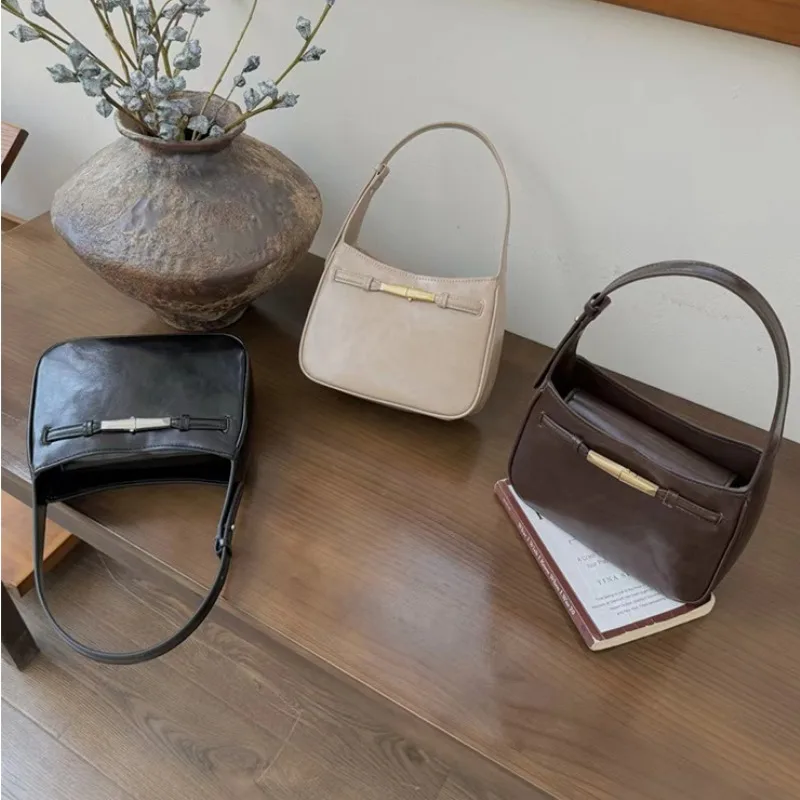 

All-match Latch Fashion Exquisite Shoulder Bags Female New Cowhide Commuter Korea Handbags Commuter Patchwork Simple Underarm