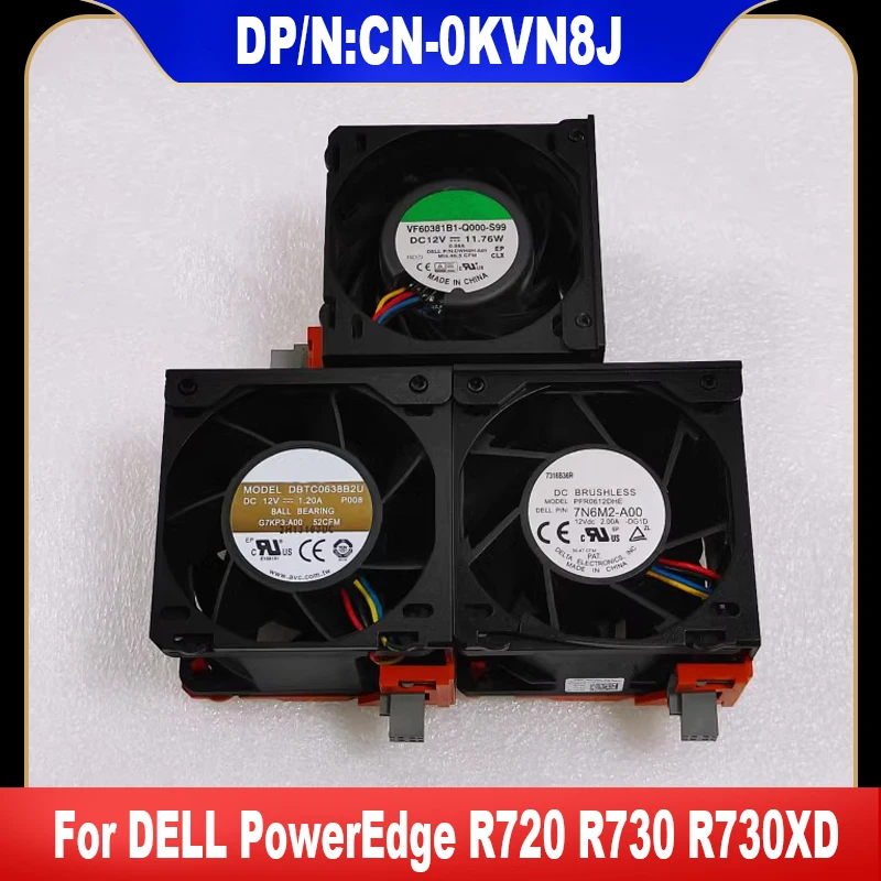 

0KVN8J New Original For DELL PowerEdge R720 R730 R730XD Cooling Fan 6CM Cooler Fan Heatsink CN-0KVN8J KVN8J High Quality