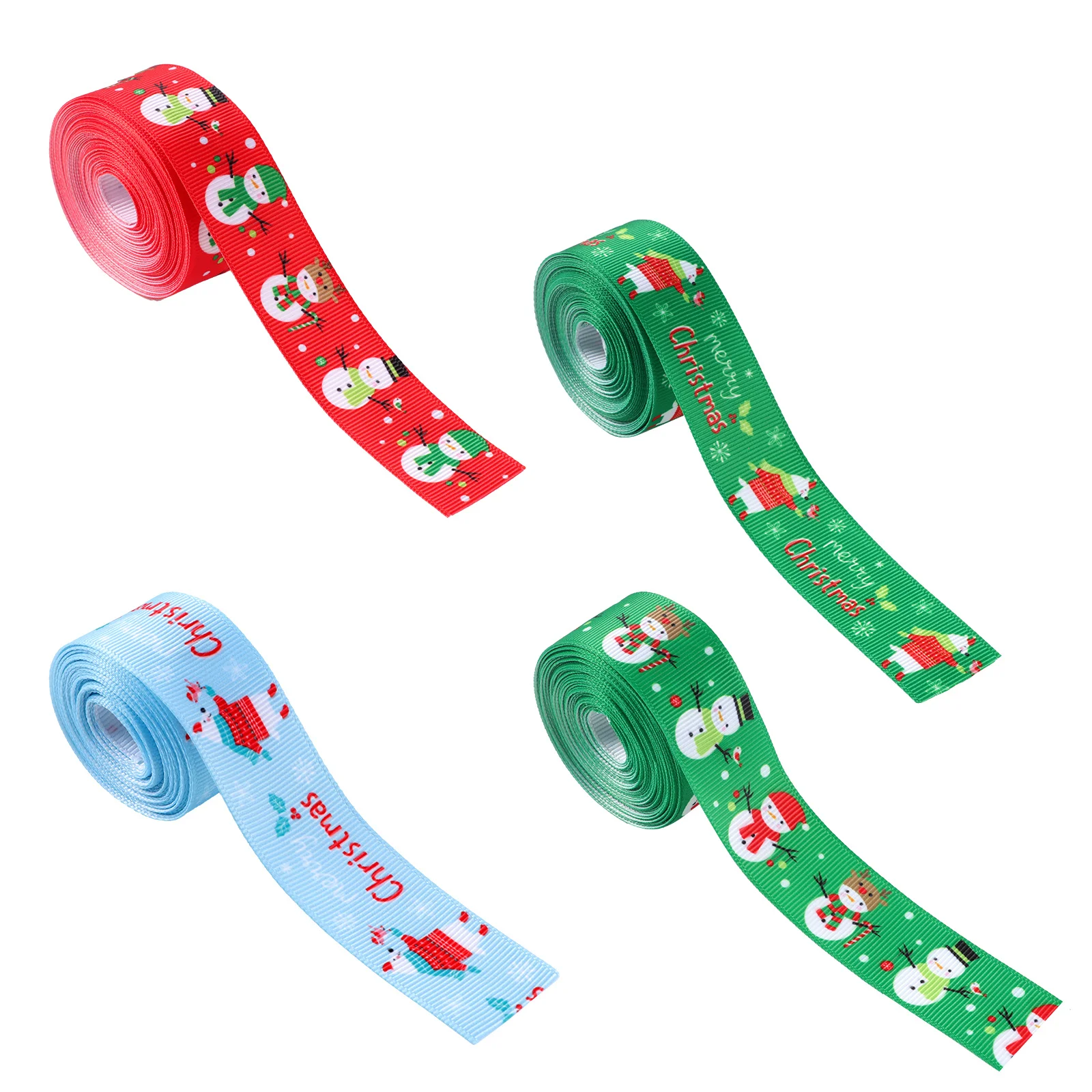 

4Pcs Christmas Ribbon Set Premium Material Gift Wrapping Ribbon for DIY Crafts Party Decoration Sewing Accessories