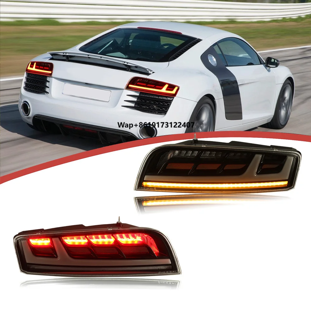 

Modified Full LED Tail Lights Dynamic LED Auto Rear Lamps Upgrade for R8 2007-2015