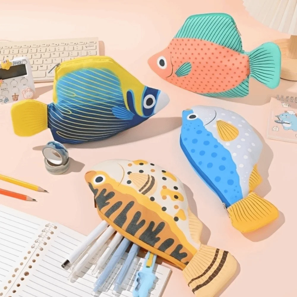 

Pufferfish Back-To-School Stationery Bag Pen Bag Desktop Storage Fish Pencil Case Large Capacity Deep-Sea Fish
