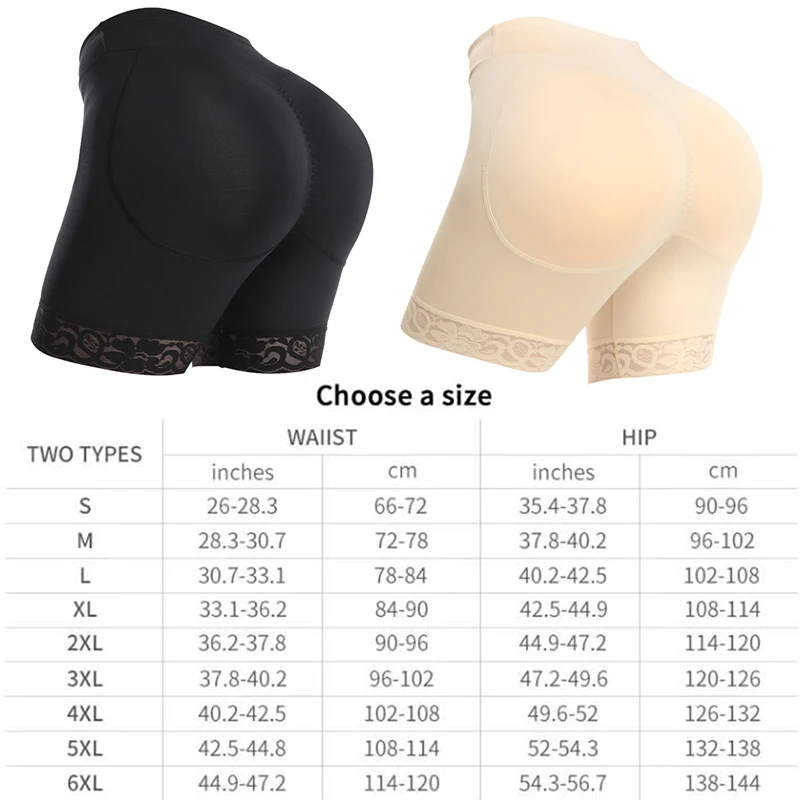 Women Butt Lifter Padded Lace Shapewear Thicker Butt Enhancer Control Panties Seamless Fake Buttock Underwear Big Booty Shorts