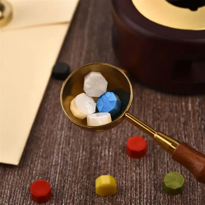 100 قطعة الرجعية مثمنة ختم ختم من الشمع ختم الشمع الخرز القصاصات المواد حفل زفاف عيد ميلاد دعوة الشمع لتقوم بها بنفسك العرض #6