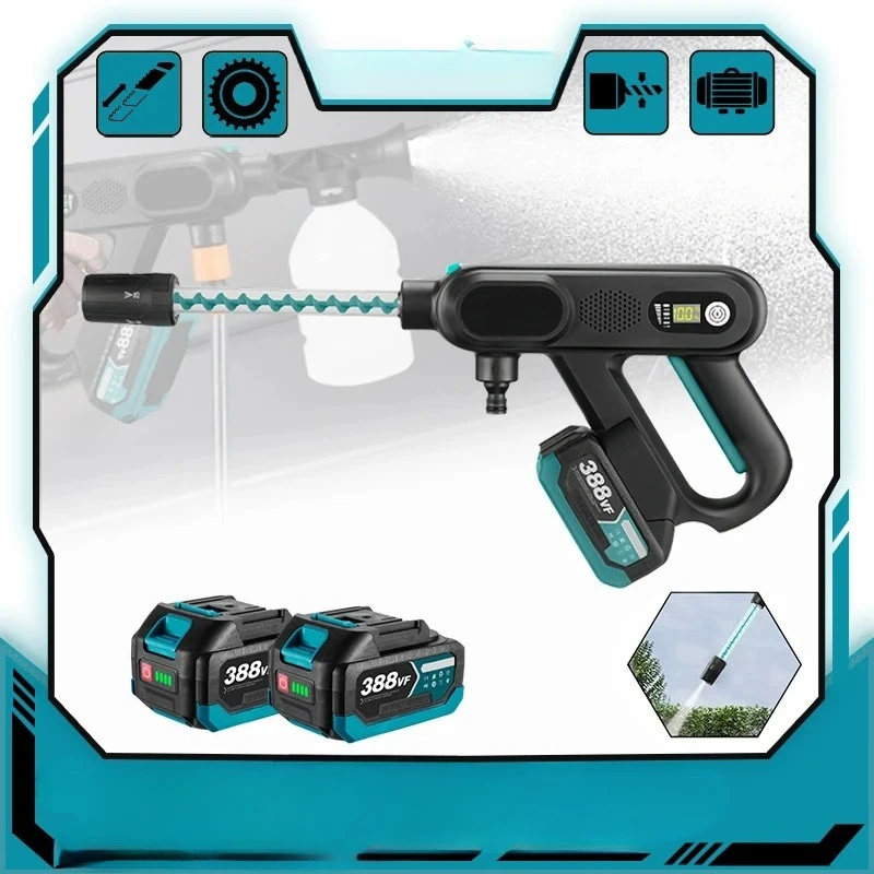 

3 Gear Brushless High Pressure Washer 220Bar Electric Car Garden Water Spray Compatible with Makita 18V Battery Pin