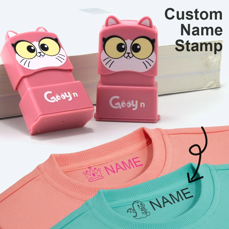 

Dual Color Name Stamp Kit - Personalized Waterproof Textile Seals for Kids Clothing & School Bags | Reusable Non-Fading Ink Gift