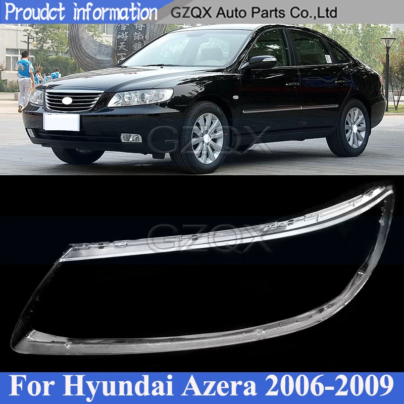

CAPQX Front Bumper Headlight Cover Shell Shade For Hyundai Azera 2006-2009 Head Lamp Glass Head Light Lens Lampshade