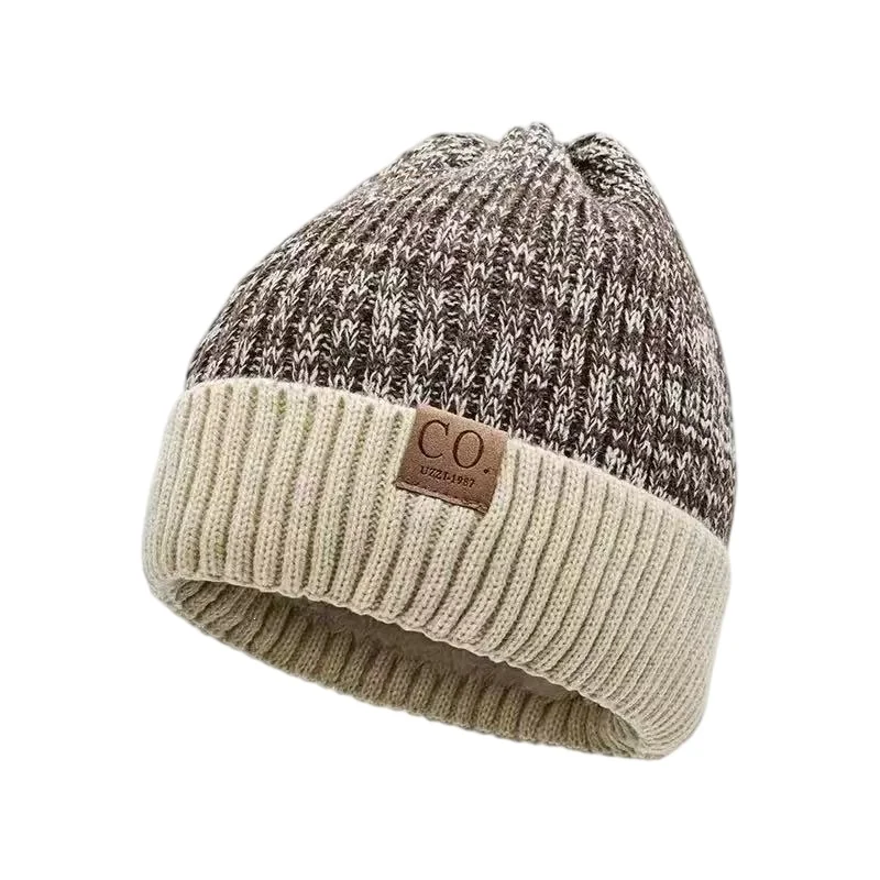 Fashion Winter Knitted Beanie Hat for Men Women Fleece Lined Ear Flap Slouch Hat Windproof Warm Outdoor Cold Resistant Cap