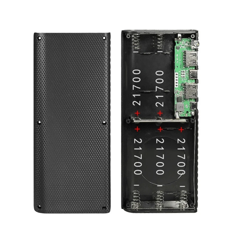 2022 New 5 Slots 21700 Battery DIY Power Bank Shell 21700 Battery Power Case 5V/2.1A Dual Port Output Power Bank Case