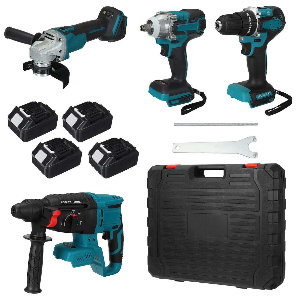 Combo Kits Power Tools Sets Brushless Cordless Impact Drill Angle Grinder Electric circular saw Electric Wrench Electric Drill