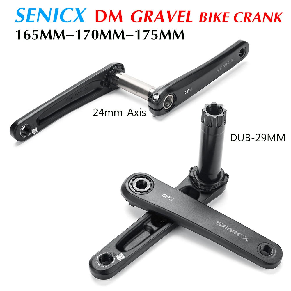 SENICX GR2/GR3 Road Cyclocros Aluminum Crank  165/170/175mm  for Road Folding Bike