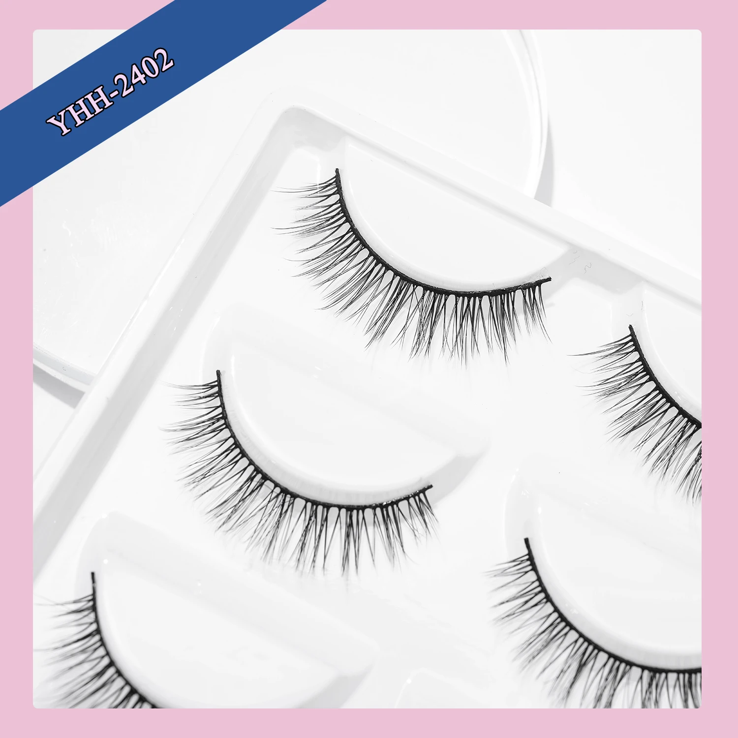 5 paia di ciglia finte natural snelle cross black terrier adatte per la data del lavoro quotidiano