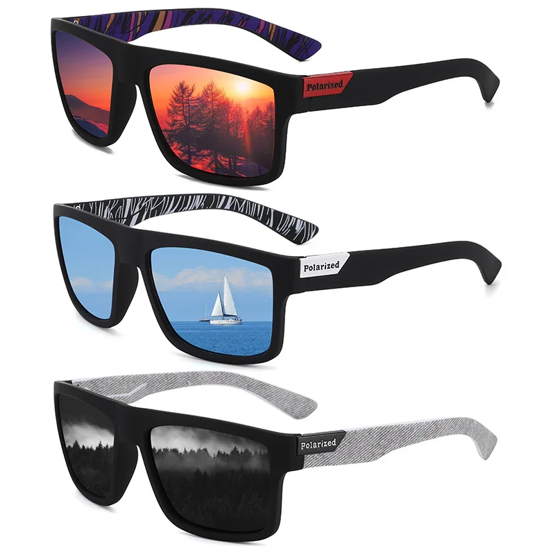Modische Luxus Polarisierte Sonnenbrille Quadratische Herren-Sonnenbrille Vintage Fahr- und Kletterbrille Sport-Sonnenbrille UV400