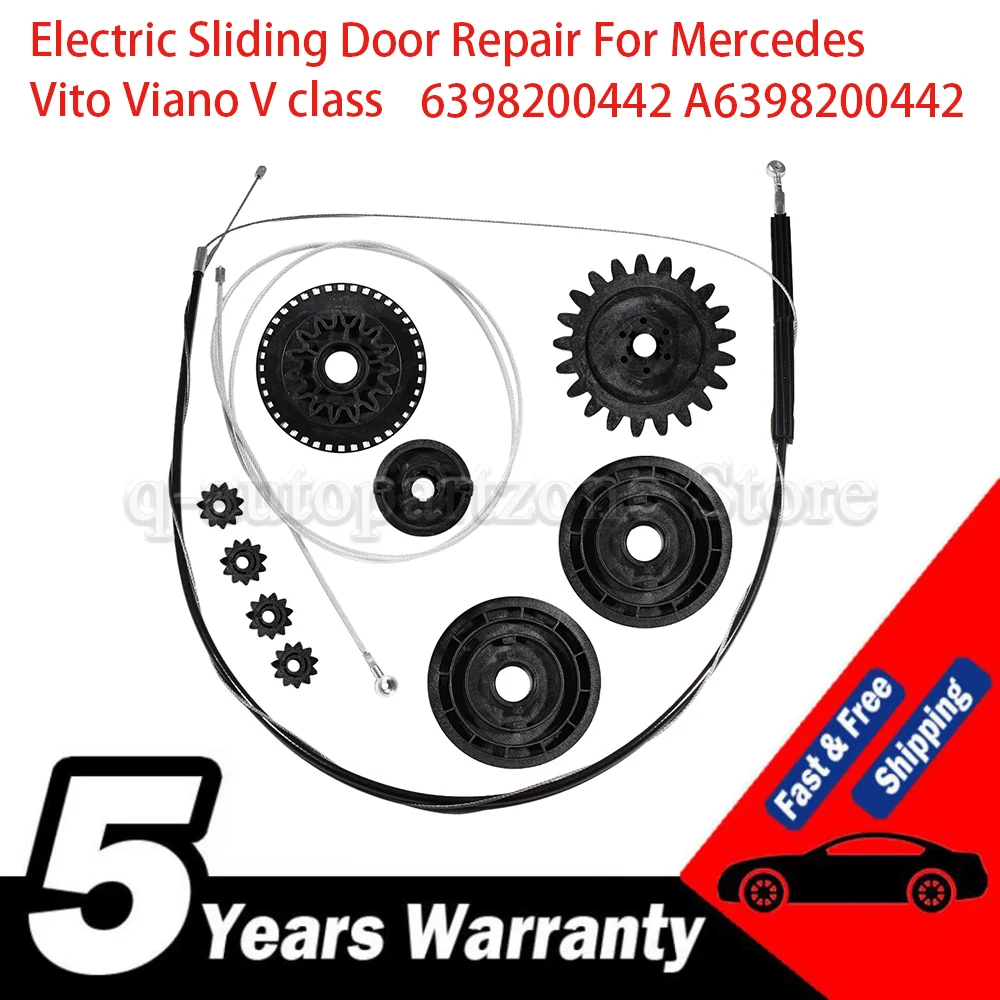 Electric Sliding Door Guide Rail & Drive System 6398200442 For Mercedes Vito Viano W639 V-Class W447 Locking Motor Repair Set