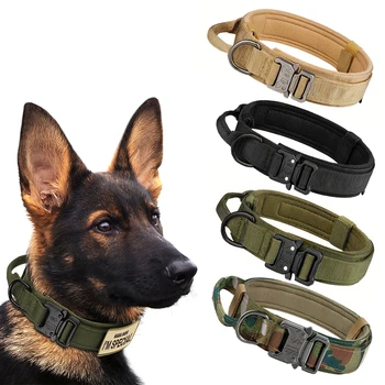 Dog Training Collar Adjustable Tactical Dog Collar And Leash Set Control Handle Pet Lead Collar For Small Big Dogs 1