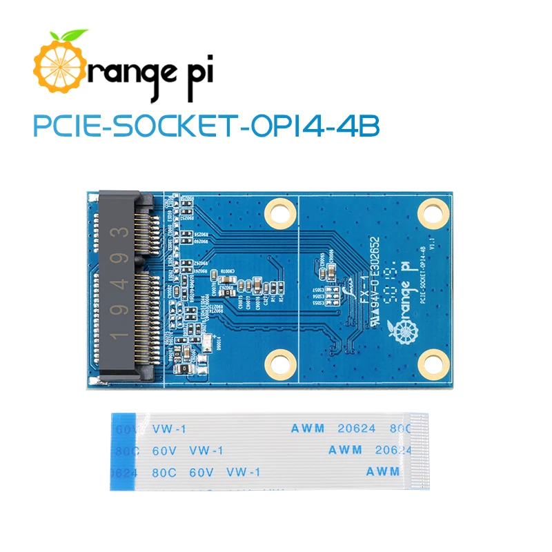 Laranja Pi 4 e 4B Placa de Expansão PCIE Soquete, Interface Especial Board, Development Board