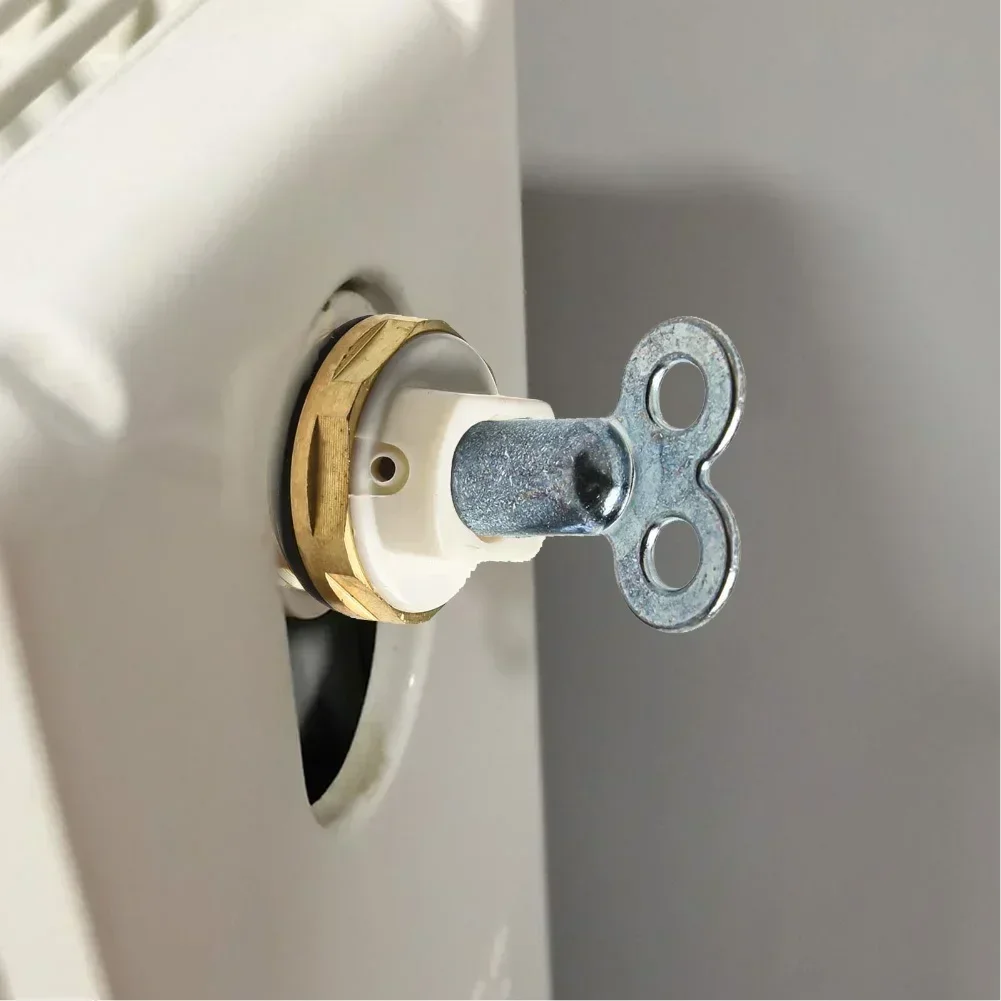 6 Pack Radiator Air Vents with Brass Heated Drain Valve and Key Suitable for Radiator and Floor Heating Systems