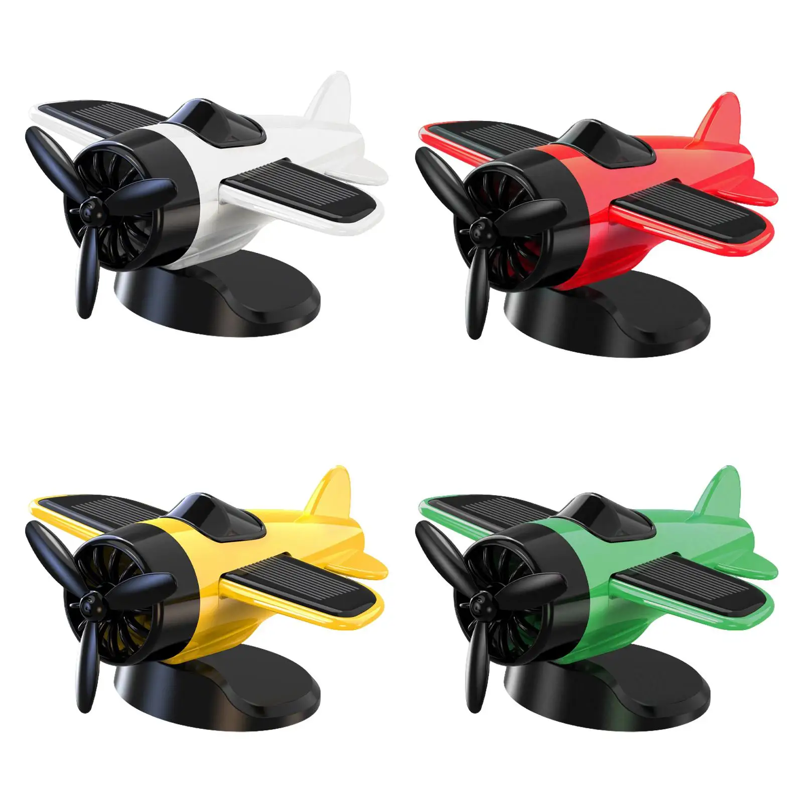 

Solar Powered Aircraft Model Quiet Car Dashboard Ornament for Workplace Home Desk Men Women Gift Office Vehicle Decoration