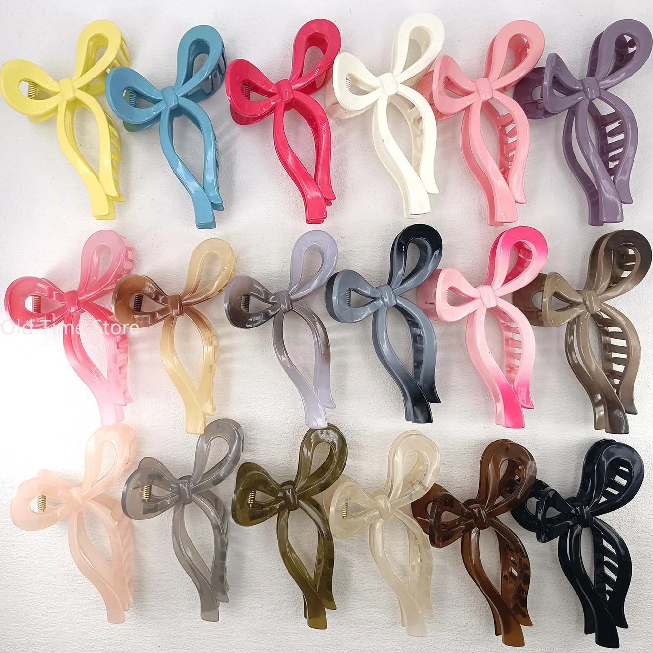 Candy colored bow tie small Grab clip feminine  side bangs clip broken hair princess head clip hair accessory