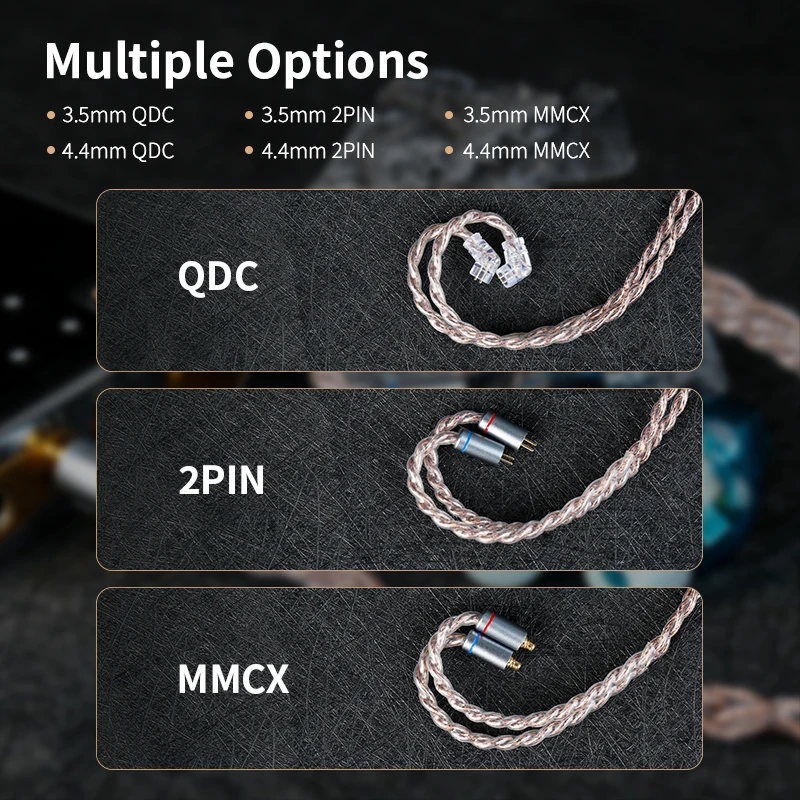 KBEAR بريق الفضة النقية + Furukawa عالية النقاء النحاس مرحبا فاي سماعة ترقية كابل متوازن قابل للاستبدال IEM كابل سماعة