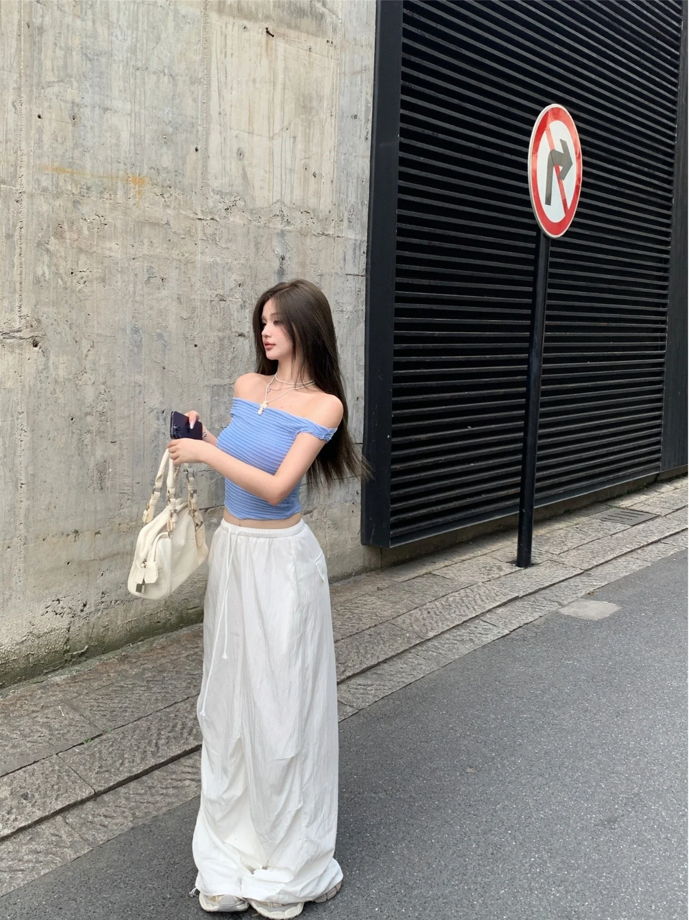 

High Waist Wide Leg Casual Short Sleeve Women's Workwear Pants Fashionable Summer Slim Fit Set High Waist Loose High Waist