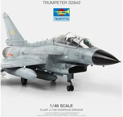 1/48 PLAAF J-10S Vigorous Dragon Raptors Fighter  Airplane  Building Kit Plane Model Assembly Kit Collection DIY Trumpeter 02842