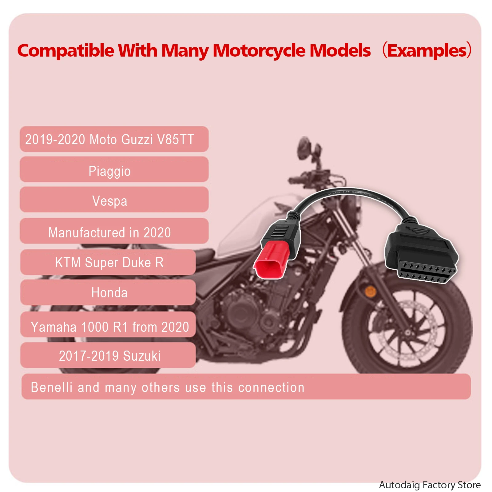 4-Pin 6-Pin Motorrad-Diagnosekabel für HONDA Motorrad EURO 5 Diagnoseanschluss Motorrad OBD2 Adapter für CB350/CB1000R – Detail 4