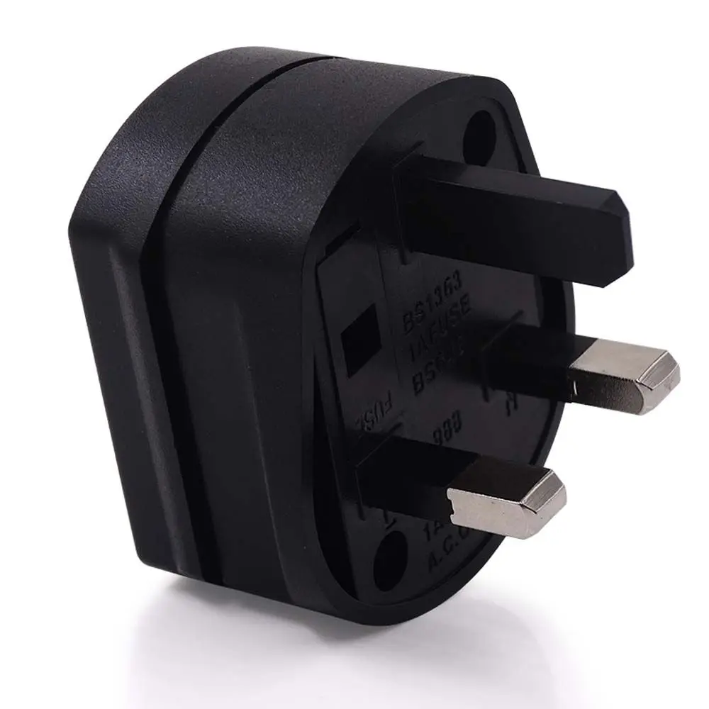 EU Plug Converter Travel Socket Adapter 2 Round Pin Socket EU To UK Plug EU to UK Socket Adapter Plug Converter UK Plug Adapter