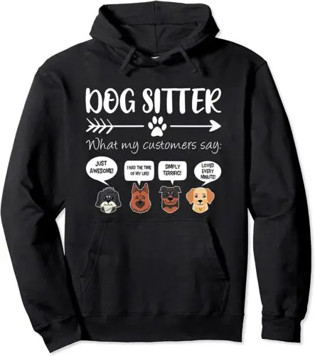 Polarshe Funny Dog Faces Animal Lover Dog Sitter Gift Unisex Hooded Sweatshirt