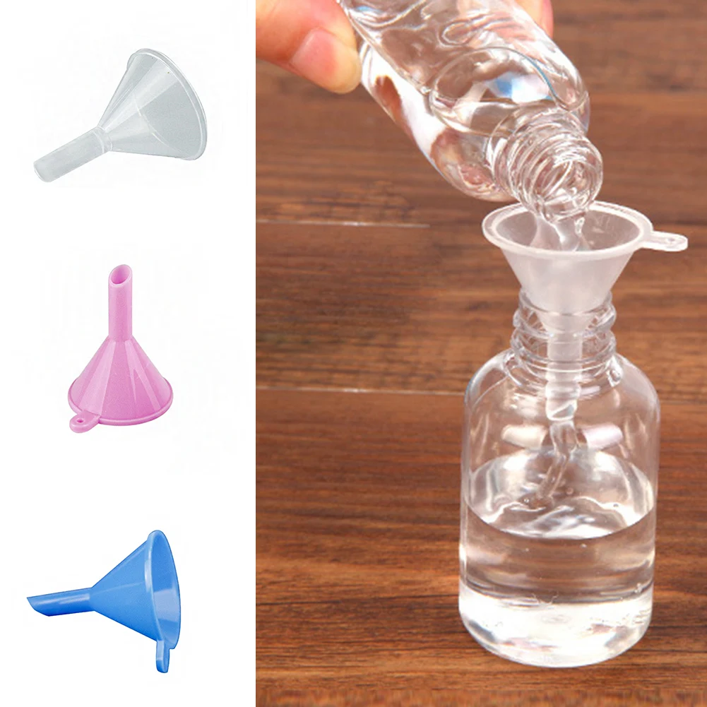 1Pcs Mini Plastic Transparent Small Funnels For Perfume Diffuser Juice Dropper Bottles Liquid Essential Oil Lab Filling Tools